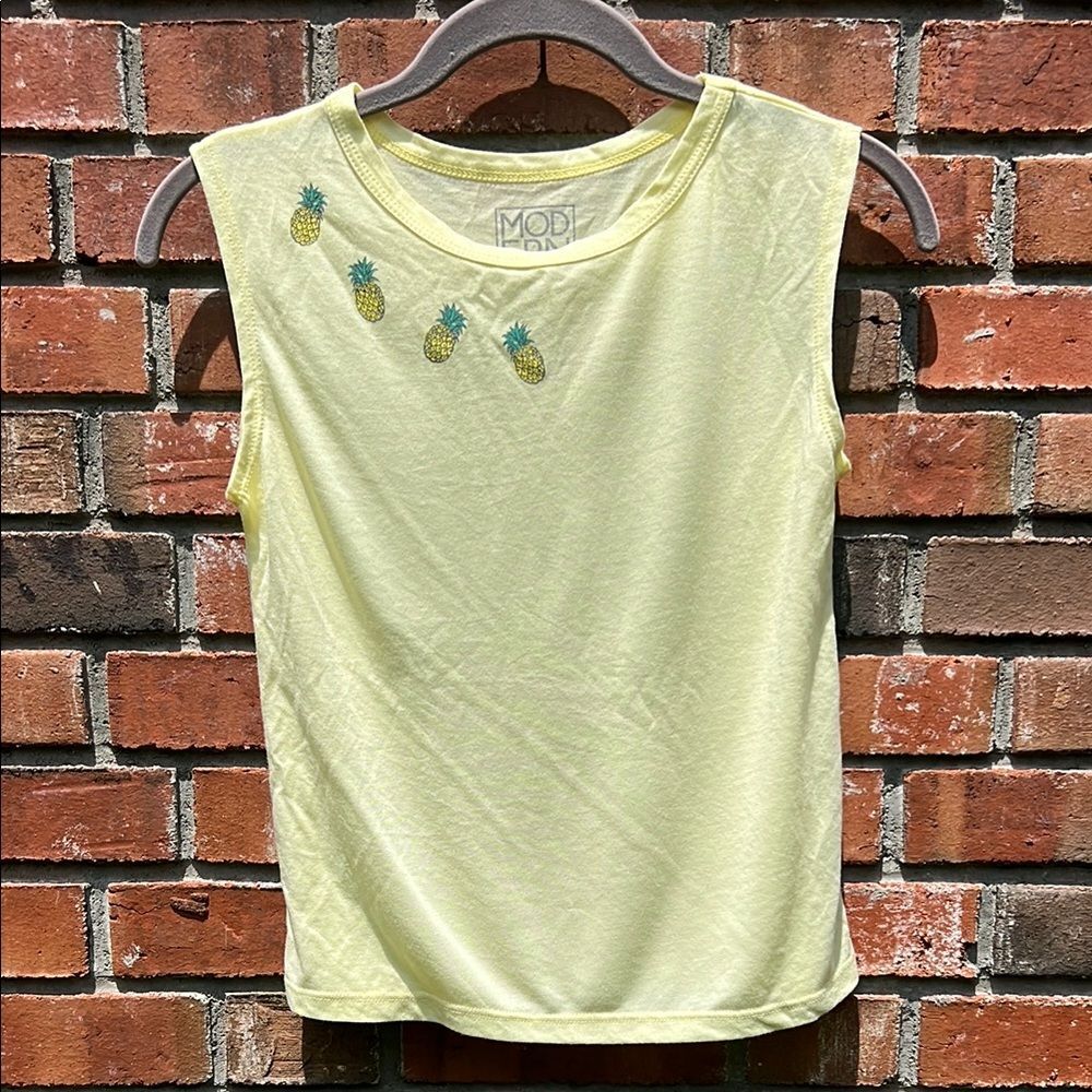 Modern Lux Yellow Pineapple Tank Top